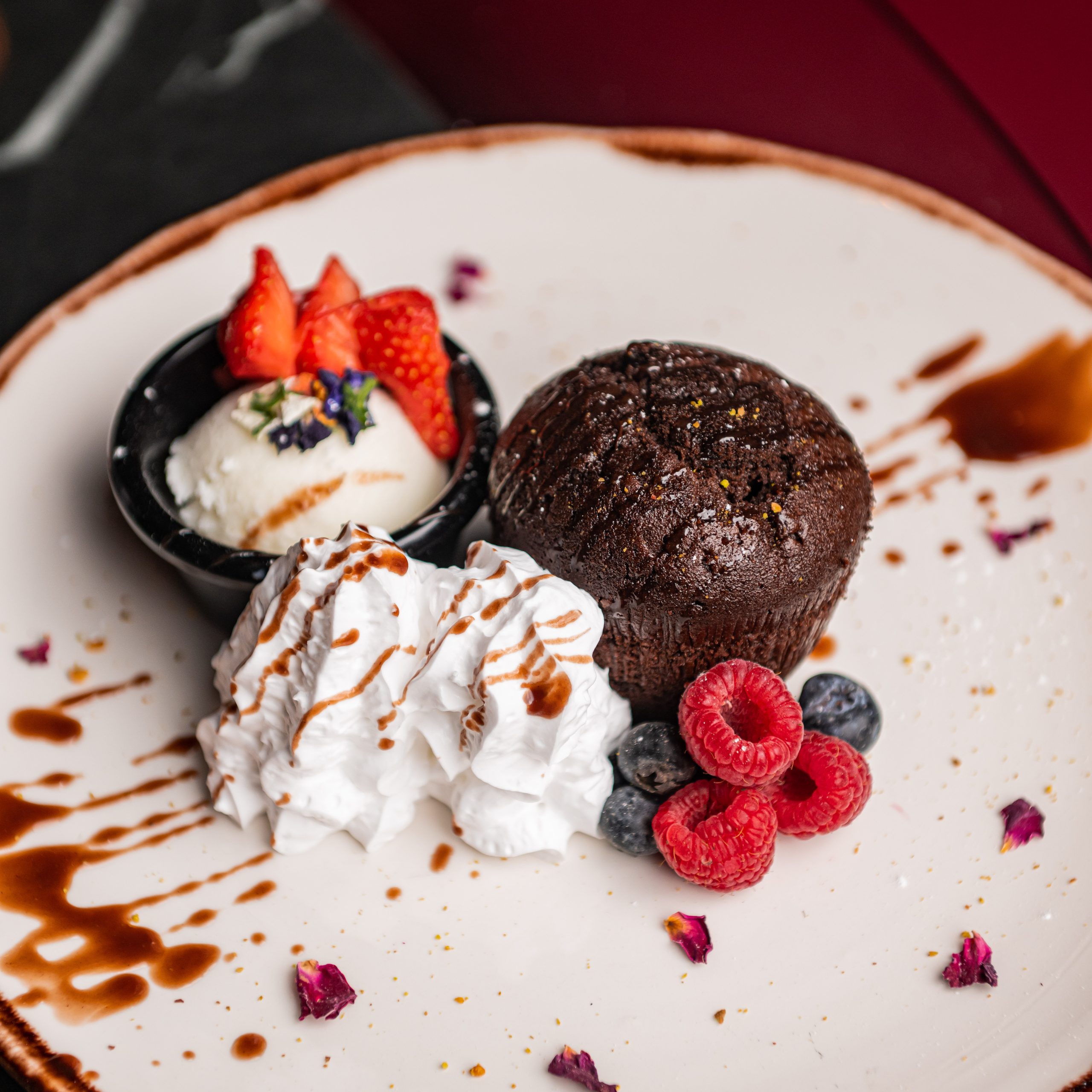 Exquisite dessert selection featuring Pan-Asian flavors at Paparazzi Restaurant